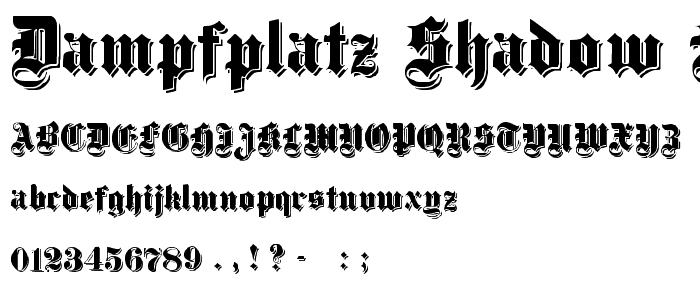 Dampfplatz Shadow Black font